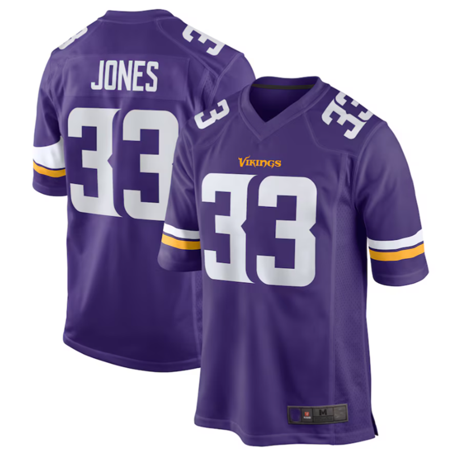 Kooe MN.Vikings #33 Aaron Jones Purple Game Player Jersey Stitched American Stitched Jerseys
