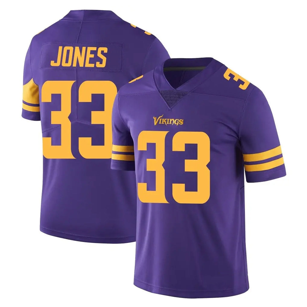 Kooe MN.Vikings #33 Aaron Jones Sr. Player Purple Limited Color Rush Home Game Stitched Jerseys