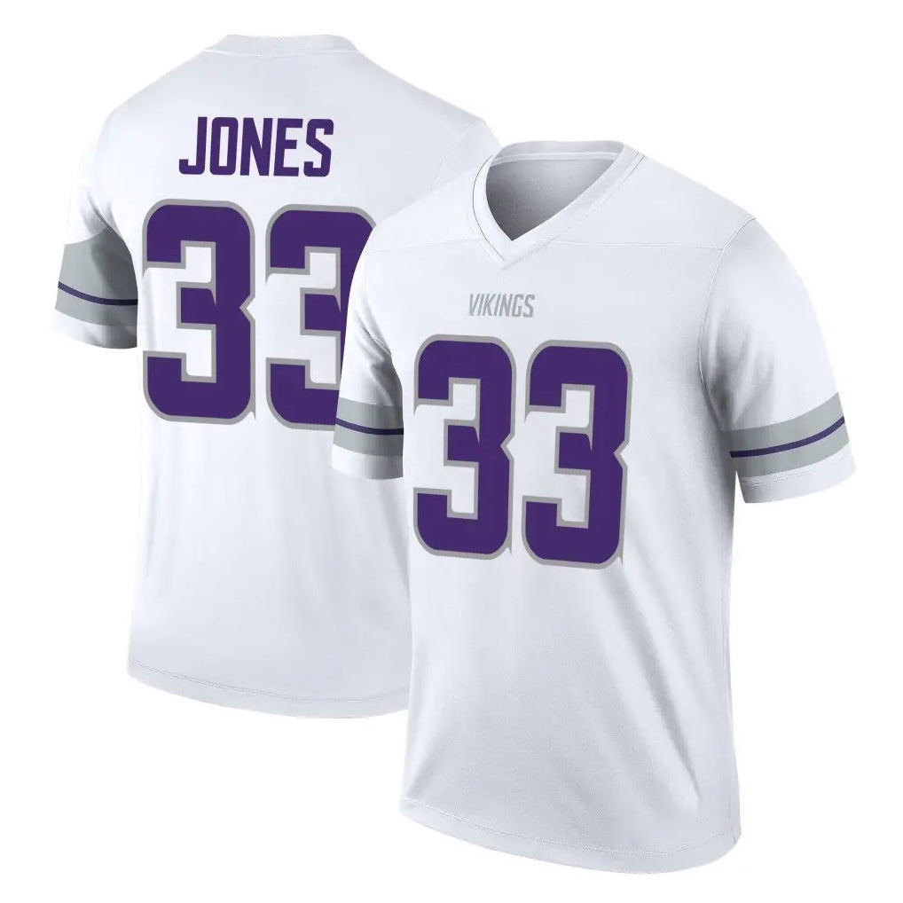 Kooe MN.Vikings #33 Aaron Jones Sr. Player White Alternate Legend Home Game Stitched Jerseys