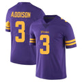 Kooe MN.Vikings #3 Jordan Addison Player Purple Limited Color Rush Home Game Stitched Jerseys