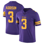 Kooe MN.Vikings #3 Jordan Addison Player Purple Limited Color Rush Home Game Stitched Jerseys