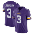 Kooe MN.Vikings #3 Jordan Addison Player Purple Limited Vapor Untouchable Home Game Stitched Jerseys