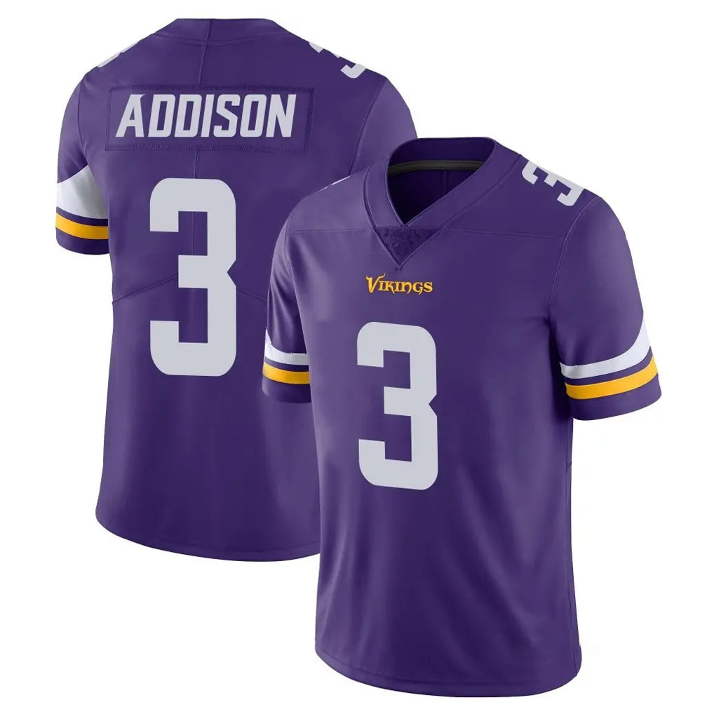 Kooe MN.Vikings #3 Jordan Addison Player Purple Limited Vapor Untouchable Home Game Stitched Jerseys