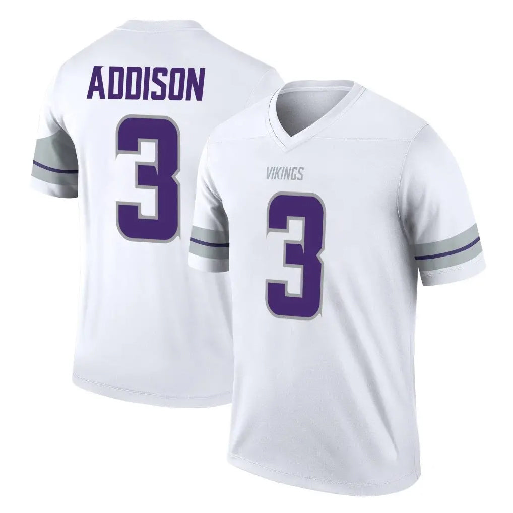 Kooe MN.Vikings #3 Jordan Addison Player White Alternate Legend Home Game Stitched Jerseys