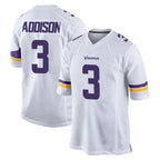 Kooe MN.Vikings #3 Jordan Addison Player White Home Game Stitched Jerseys