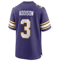 Kooe MN.Vikings #3 Jordan Addison Purple Classic Player Game Jersey American Stitched Jersey
