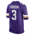 Kooe MN.Vikings #3 Jordan Addison Purple Game Stitched Jerseys