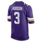 Kooe MN.Vikings #3 Jordan Addison Purple Game Stitched Jerseys