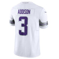 Kooe MN.Vikings #3 Jordan Addison White Alternate Vapor F.U.S.E. Limited Jersey American Stitched Jersey