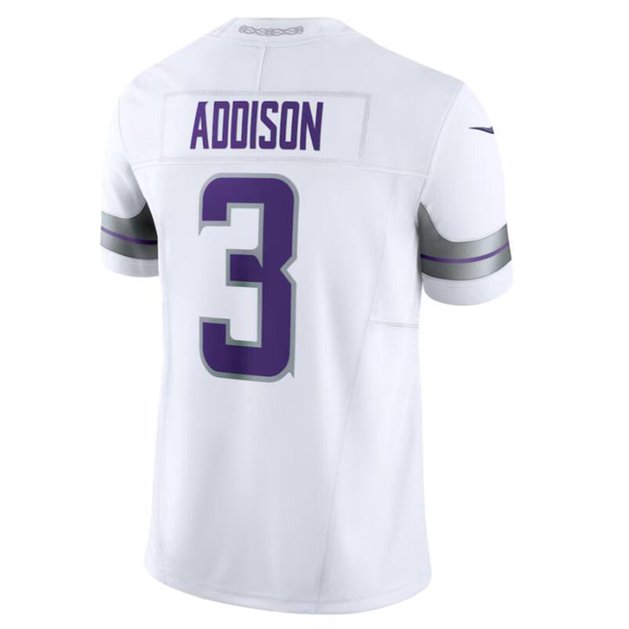 Kooe MN.Vikings #3 Jordan Addison White Alternate Vapor F.U.S.E. Limited Jersey American Stitched Jersey
