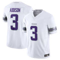 Kooe MN.Vikings #3 Jordan Addison White Alternate Vapor F.U.S.E. Limited American Stitched Jerseys