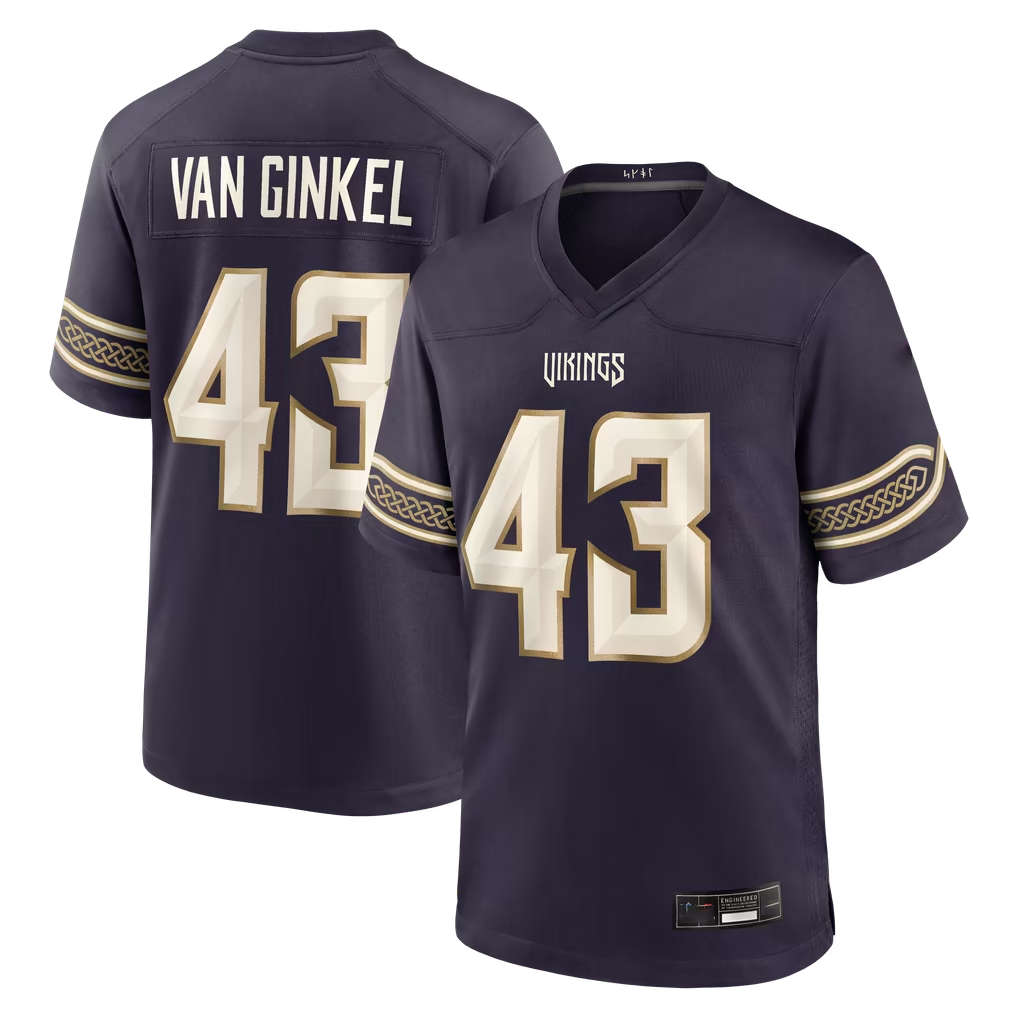 Kooe MN.Vikings #43 Andrew Van Ginkel Purple 2026 Rivalries Collection Game Stitched Jerseys