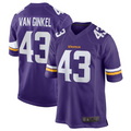 Kooe MN.Vikings #43 Andrew Van Ginkel Purple Team Game Jersey Stitched American Stitched Jersey