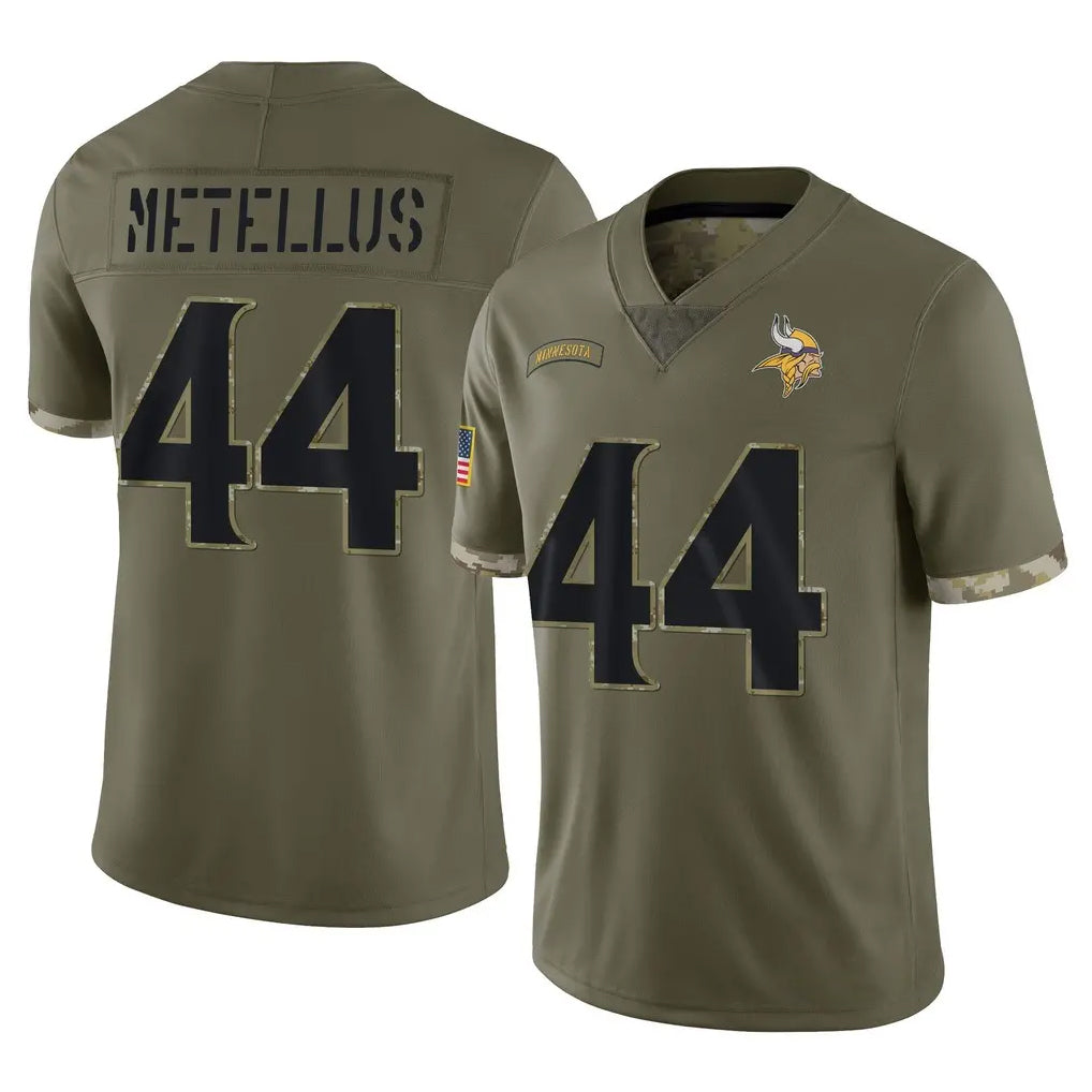 Kooe MN.Vikings #44 Josh Metellus Player Olive Salute To Service Limited Stitched Jerseys