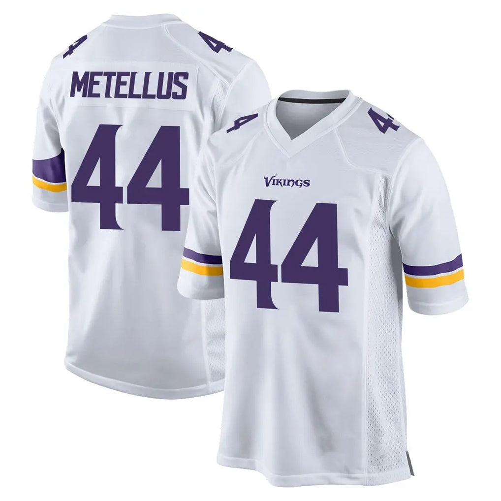 Kooe MN.Vikings #44 Josh Metellus Player White Home Game Stitched Jerseys