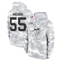 Kooe MN.Vikings #55 Eric Wilson Player Arctic Camo Salute to Service Pullover Hoodies Limited Game Stitched Jerseys