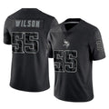 Kooe MN.Vikings #55 Eric Wilson Player Black Reflective LImited Home Game Stitched Jerseys
