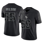 Kooe MN.Vikings #55 Eric Wilson Player Black Reflective LImited Home Game Stitched Jerseys