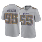 Kooe MN.Vikings #55 Eric Wilson Player Gray Atmosphere Fashion Home Game Stitched Jerseys