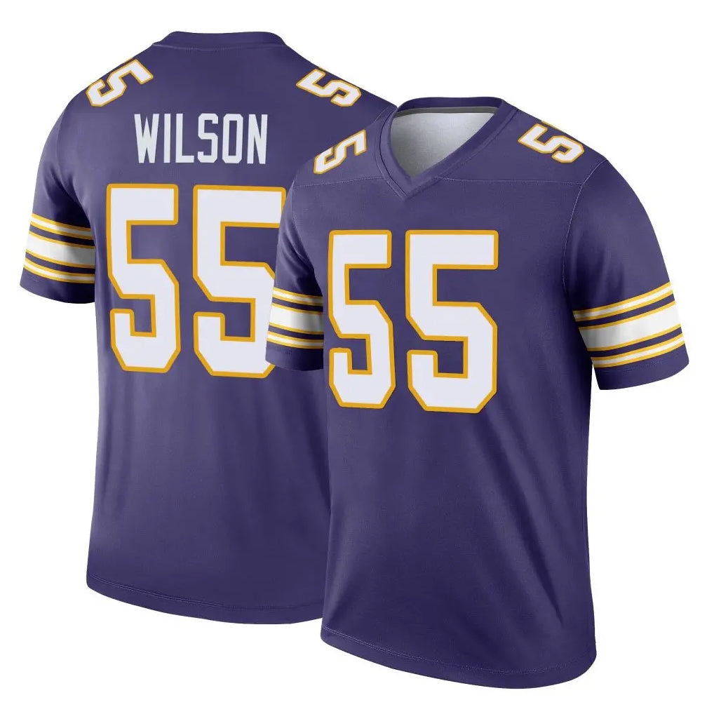 Kooe MN.Vikings #55 Eric Wilson Player Purple Limited Classic Home Game Stitched Jerseys