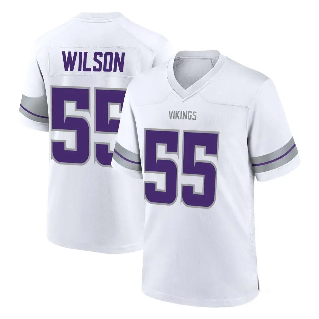 Kooe MN.Vikings #55 Eric Wilson Player White Alternate Home Game Stitched Jerseys
