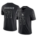 Kooe MN.Vikings #71 Christian Darrisaw Player Black Reflective LImited Home Game Stitched Jerseys