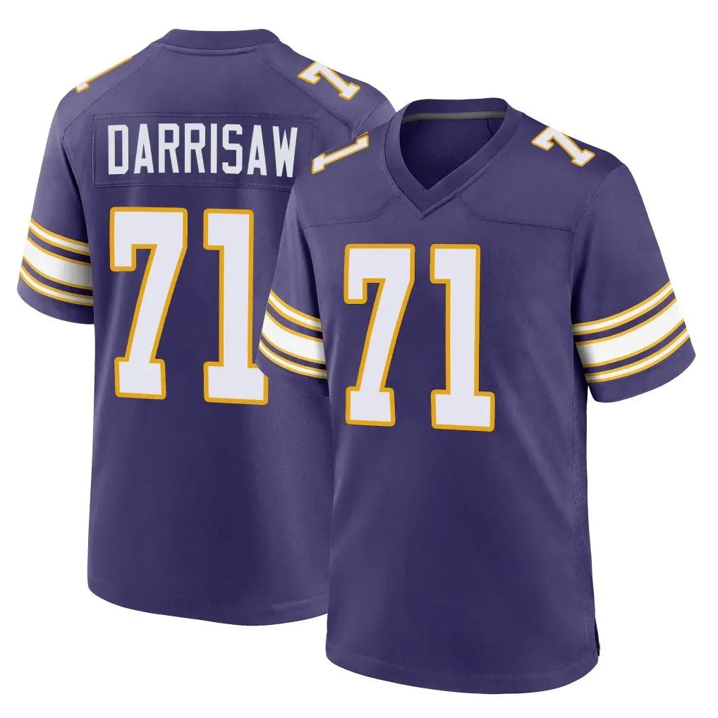 Kooe MN.Vikings #71 Christian Darrisaw Player Purple Classic Home Game Stitched Jerseys