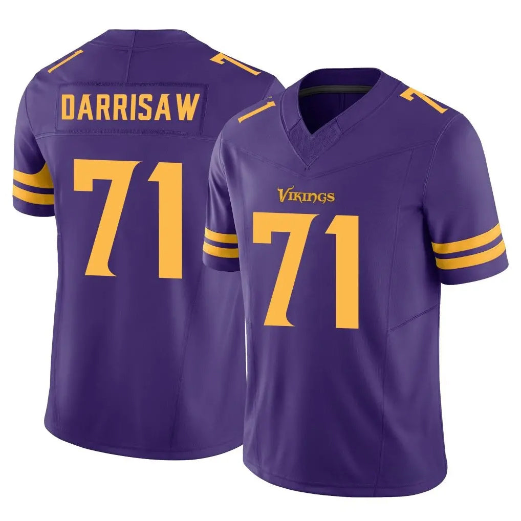 Kooe MN.Vikings #71 Christian Darrisaw Player Purple Limited Alternate Vapor F.U.S.E. Home Game Stitched Jerseys