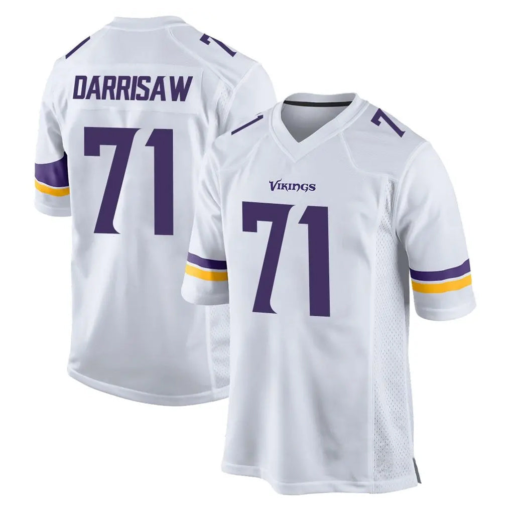 Kooe MN.Vikings #71 Christian Darrisaw Player White Home Game Stitched Jerseys