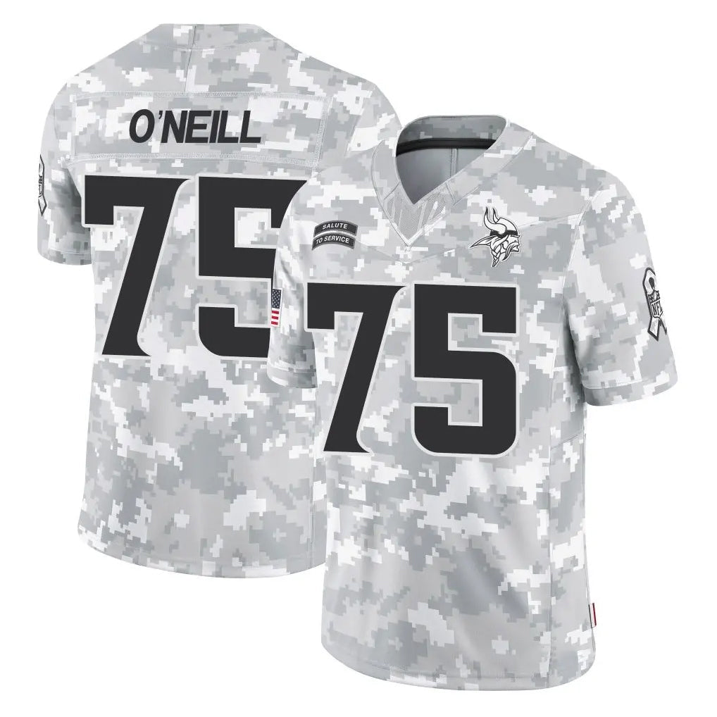 Kooe MN.Vikings #75 Brian O'Neill Player Arctic Camo Salute To Service Limited Game Stitched Jerseys