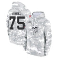 Kooe MN.Vikings #75 Brian O'Neill Player Arctic Camo Salute to Service Pullover Hoodies Limited Game Stitched Jerseys