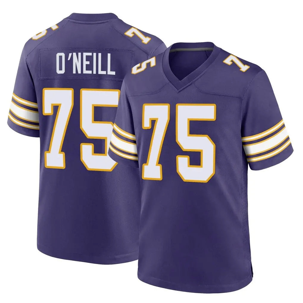Kooe MN.Vikings #75 Brian O'Neill Player Purple Classic Home Game Stitched Jerseys