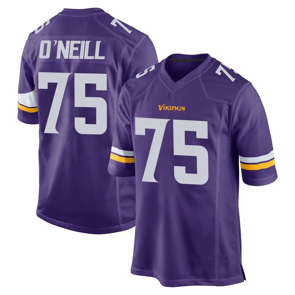Kooe MN.Vikings #75 Brian O'Neill Player Purple Home Game Stitched Jerseys