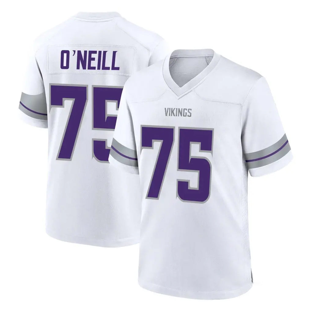 Kooe MN.Vikings #75 Brian O'Neill Player White Alternate Home Game Stitched Jerseys