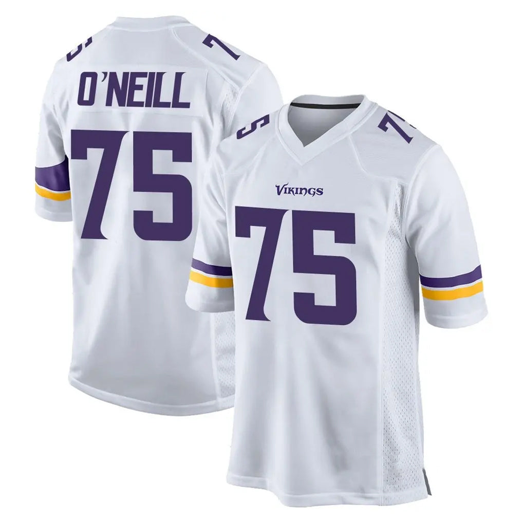 Kooe MN.Vikings #75 Brian O'Neill Player White Home Game Stitched Jerseys