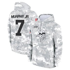 Kooe MN.Vikings #7 Byron Murphy Jr. Player Arctic Camo Salute to Service Pullover Hoodies Limited Game Stitched Jerseys