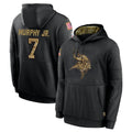 Kooe MN.Vikings #7 Byron Murphy Jr. Player Black Salute to Service Hoodies Limited Game Stitched Jerseys