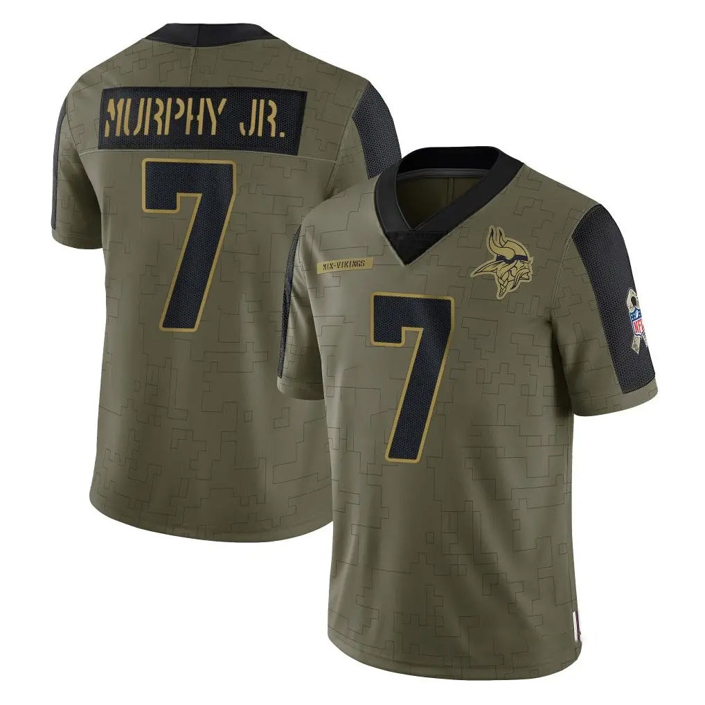 Kooe MN.Vikings #7 Byron Murphy Jr. Player Olive Salute To Service Limited Game Stitched Jerseys