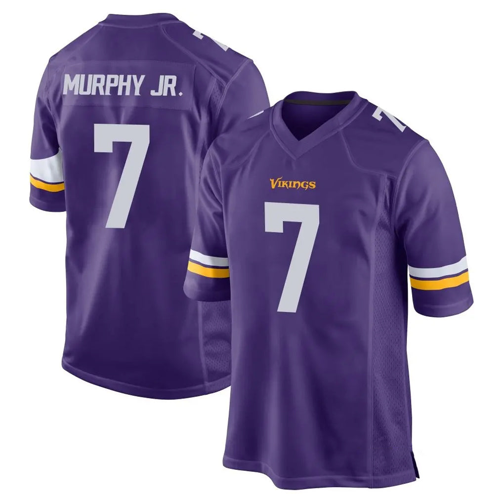 Kooe MN.Vikings #7 Byron Murphy Jr. Player Purple Home Game Stitched Jerseys