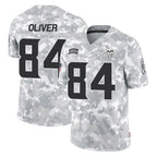 Kooe MN.Vikings #84 Josh OliverPlayer Arctic Camo Salute To Service Limited Game Stitched Jerseys