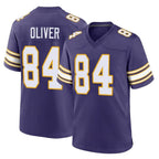 Kooe MN.Vikings #84 Josh Oliver Player Purple Classic Home Game Stitched Jerseys