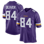 Kooe MN.Vikings #84 Josh Oliver Player Purple Home Game Stitched Jerseys