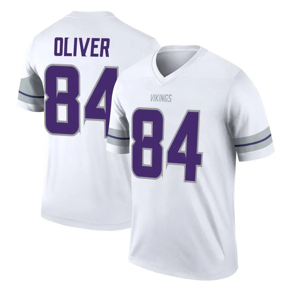Kooe MN.Vikings #84 Josh Oliver Player White Alternate Legend Home Game Stitched Jerseys