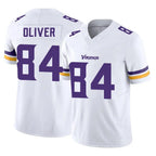 Kooe MN.Vikings #84 Josh Oliver Player White Limited Vapor F.U.S.E. Home Game Stitched Jerseys