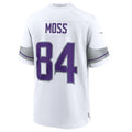 Kooe MN.Vikings #84 Randy Moss White Alternate Retired Player Game Jersey American Stitched Jersey
