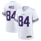 Kooe MN.Vikings #84 Randy Moss White Alternate Retired Player Game American Stitched Jerseys