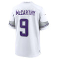 Kooe MN.Vikings #9 J.J. McCarthy White Alternate Game Player Jersey American Stitched Jersey