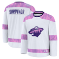 Kooe M.Wild White Hockey Fights Cancer Survivor Practice Jerseys