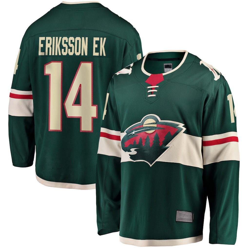 Kooe M.Wild #14 Joel Eriksson Ek Green Breakaway Jerseys