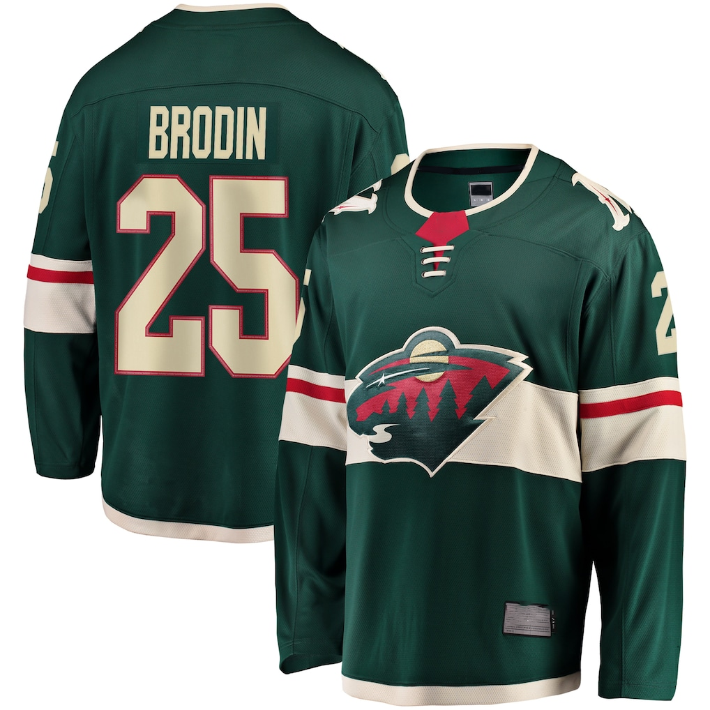 Kooe M.Wild #25 Jonas Brodin Green Breakaway Jerseys